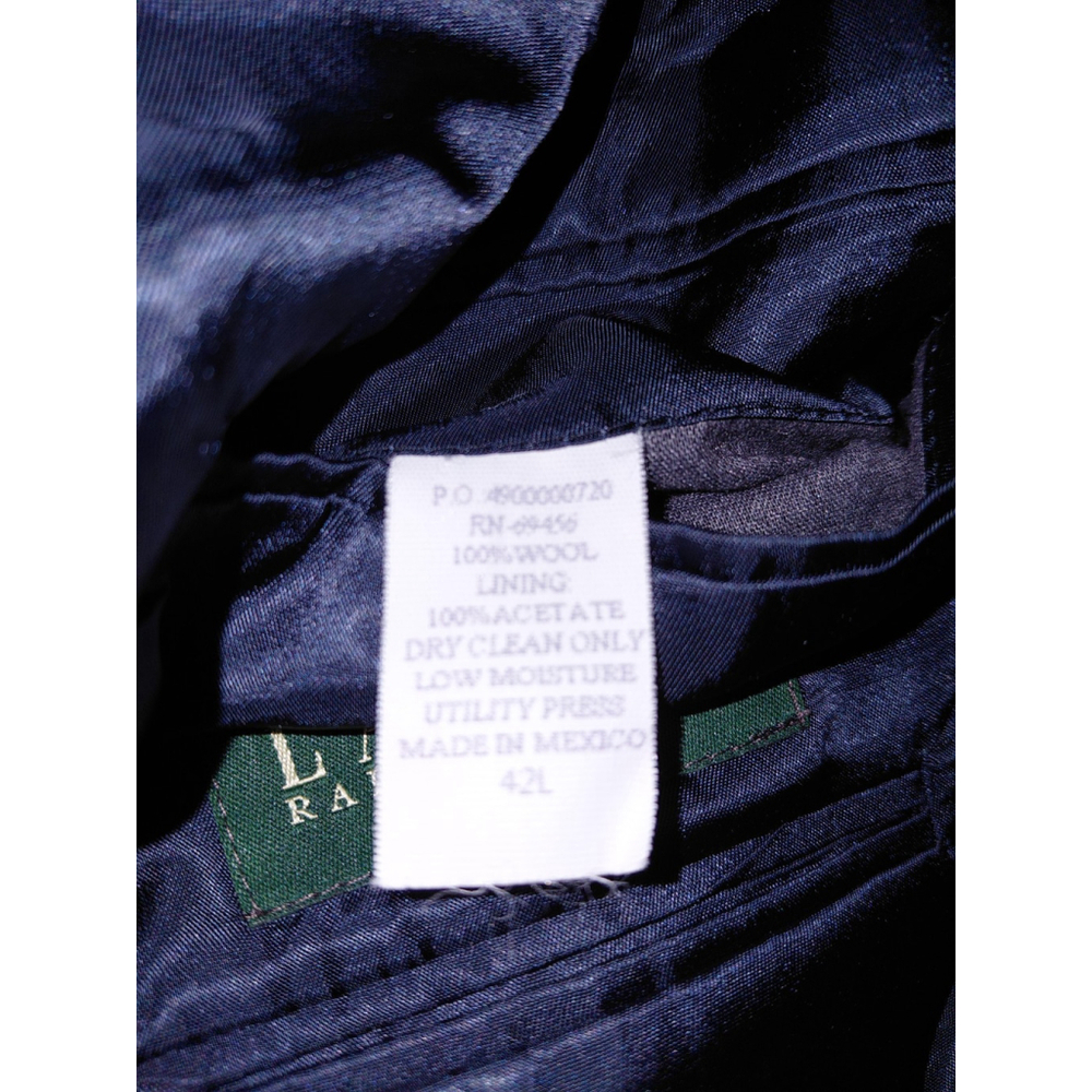 Lauren Ralph Lauren Sport Coat Blazer Suit Jacket Size 42L Wool 2 Button Gray - Picture 3 of 8